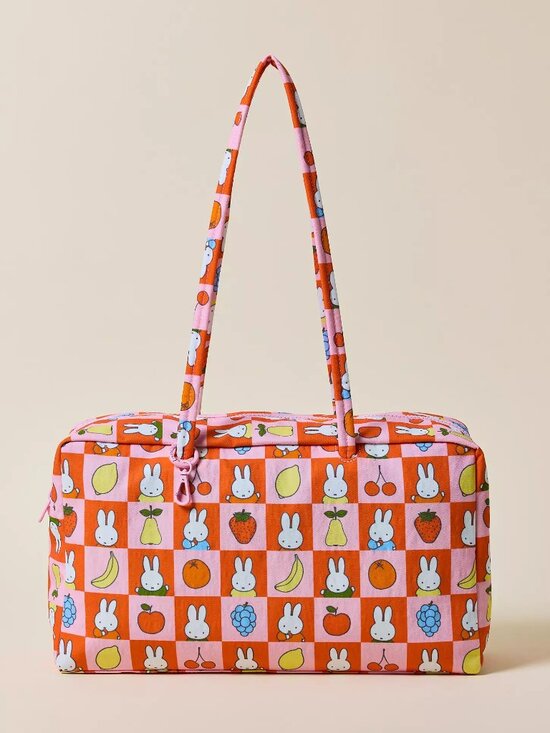 BAGGU Handbags - NWT Baggu Medium Nylon Bowler Bag - Checkered Fruit Miffy